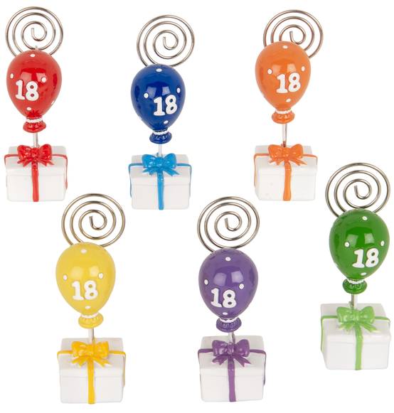 Bomboniera segnaposto memo clip palloncino 18° compleanno originale 2025